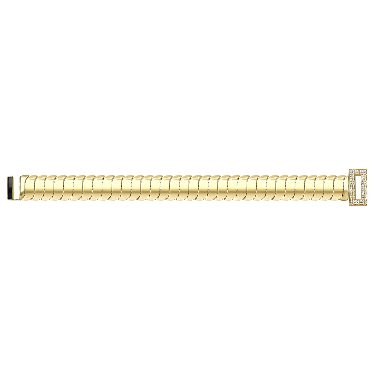 Solid gold braided bracelet, 17.85 g — shown square on a plain background.