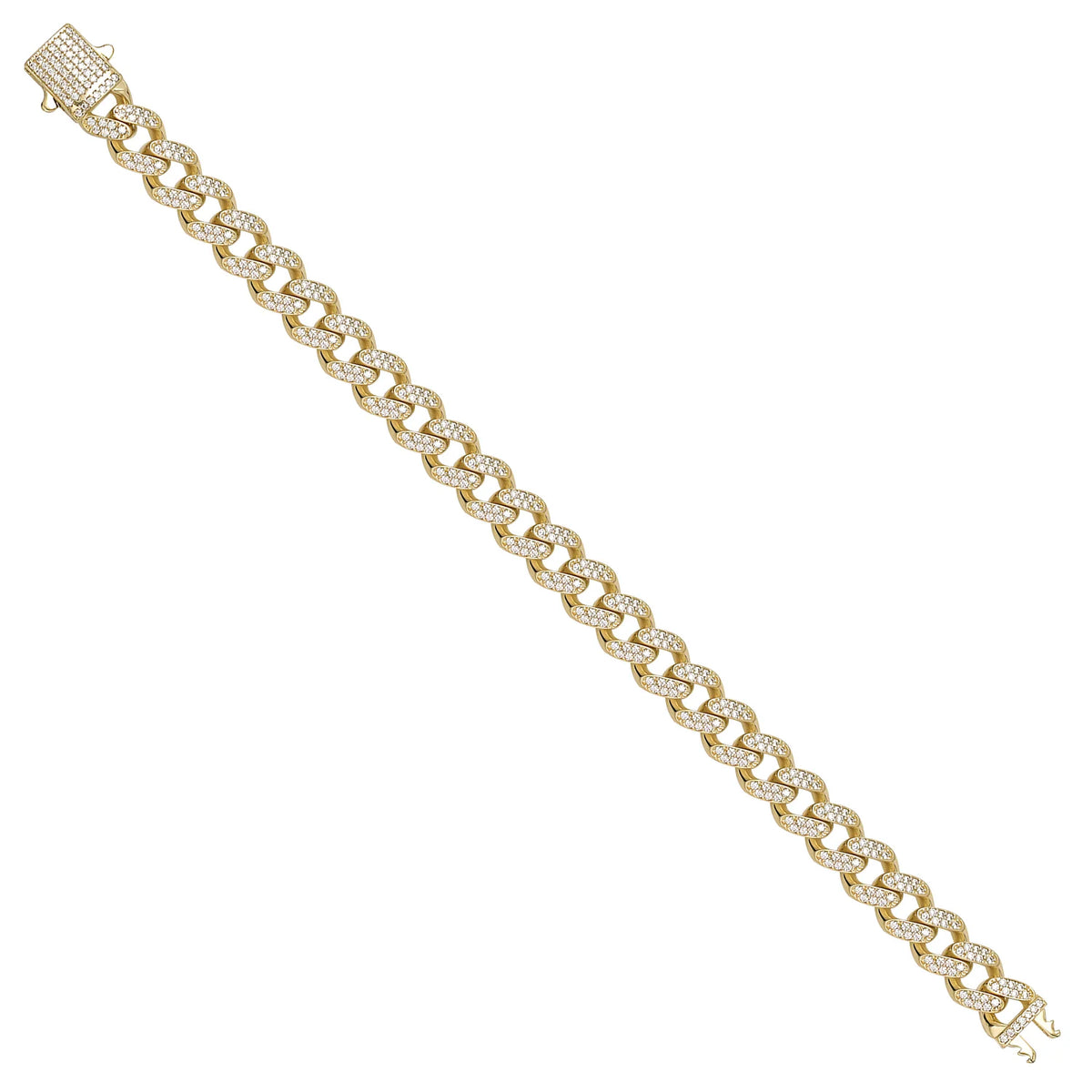 Solid gold curb bracelet, 15.00 g — shown at an angle across the frame.