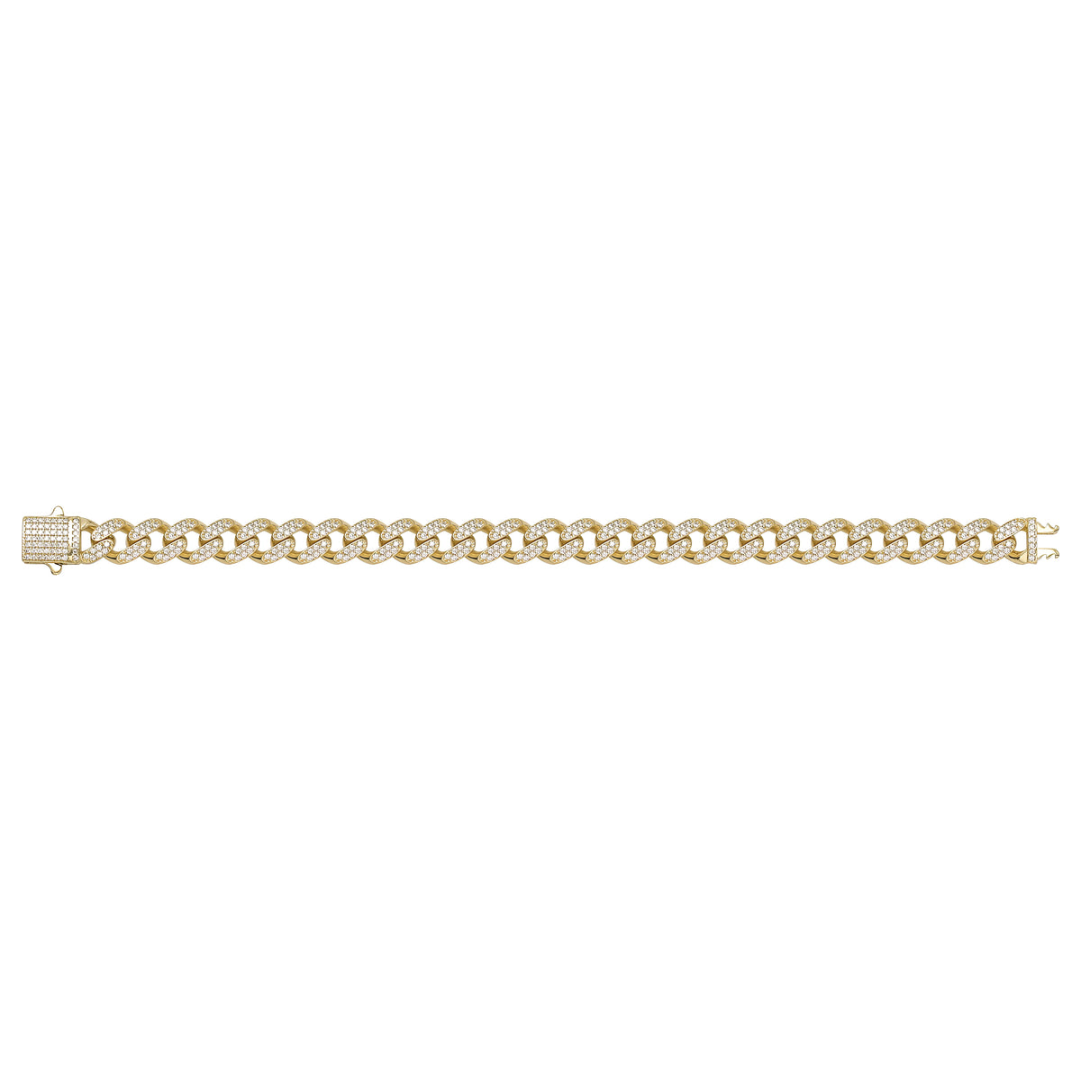 Solid gold curb bracelet, 15.00 g — shown square on a plain background.