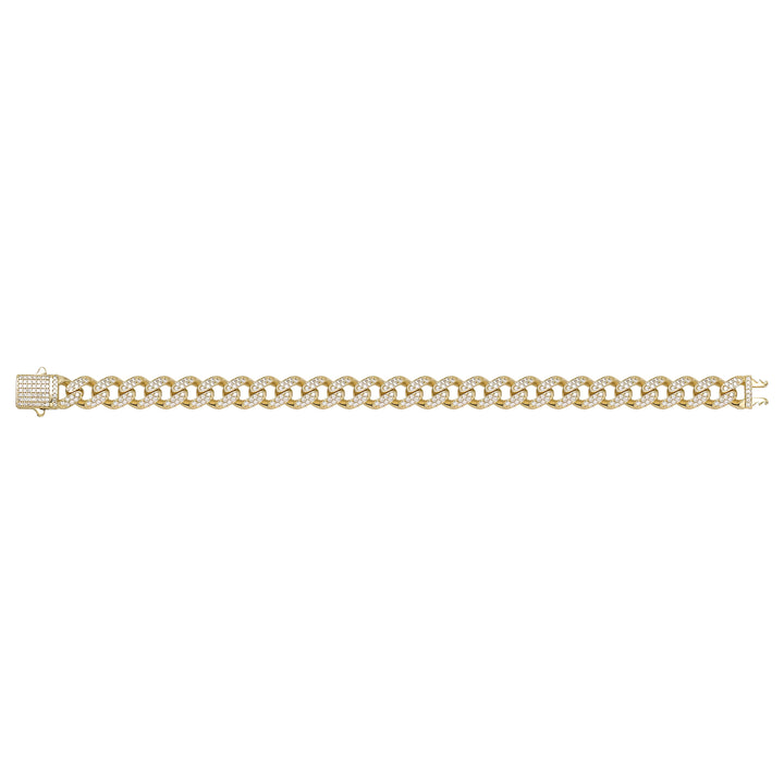 Solid gold curb bracelet, 15.00 g — shown square on a plain background.