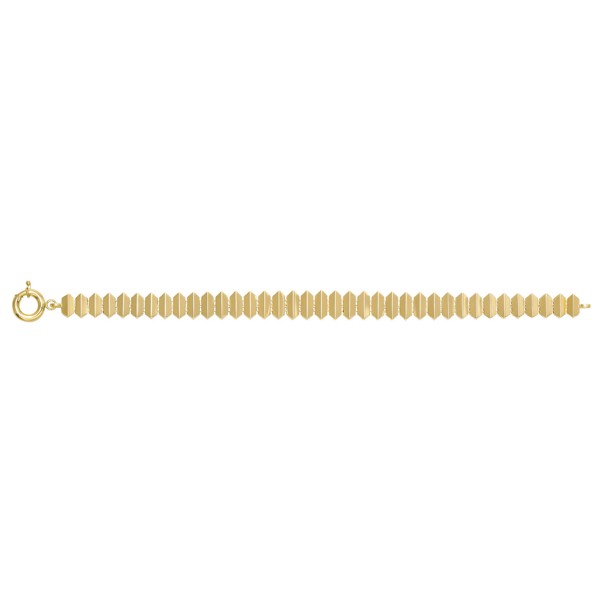 Solid gold bead bracelet, 10.05 g — shown square on a plain background.