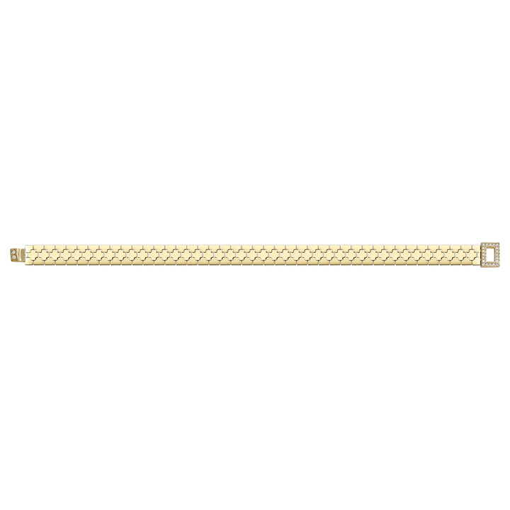Solid gold fancy link bracelet, 11.15 g — shown square on a plain background.