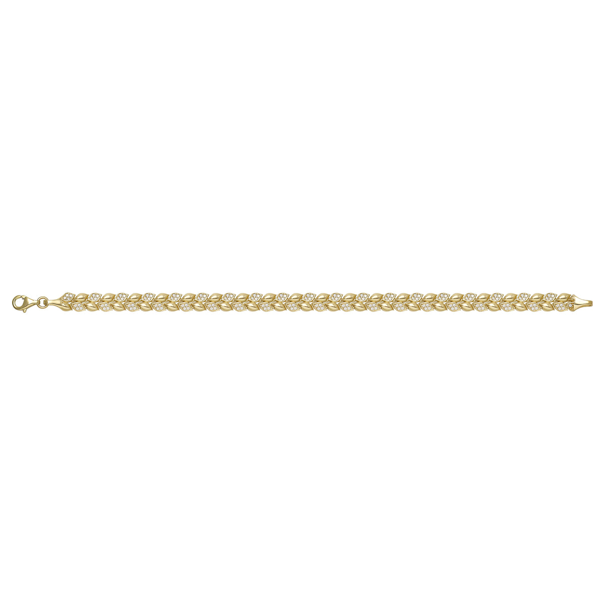 Solid gold fancy link bracelet, 11.92 g — shown square on a plain background.