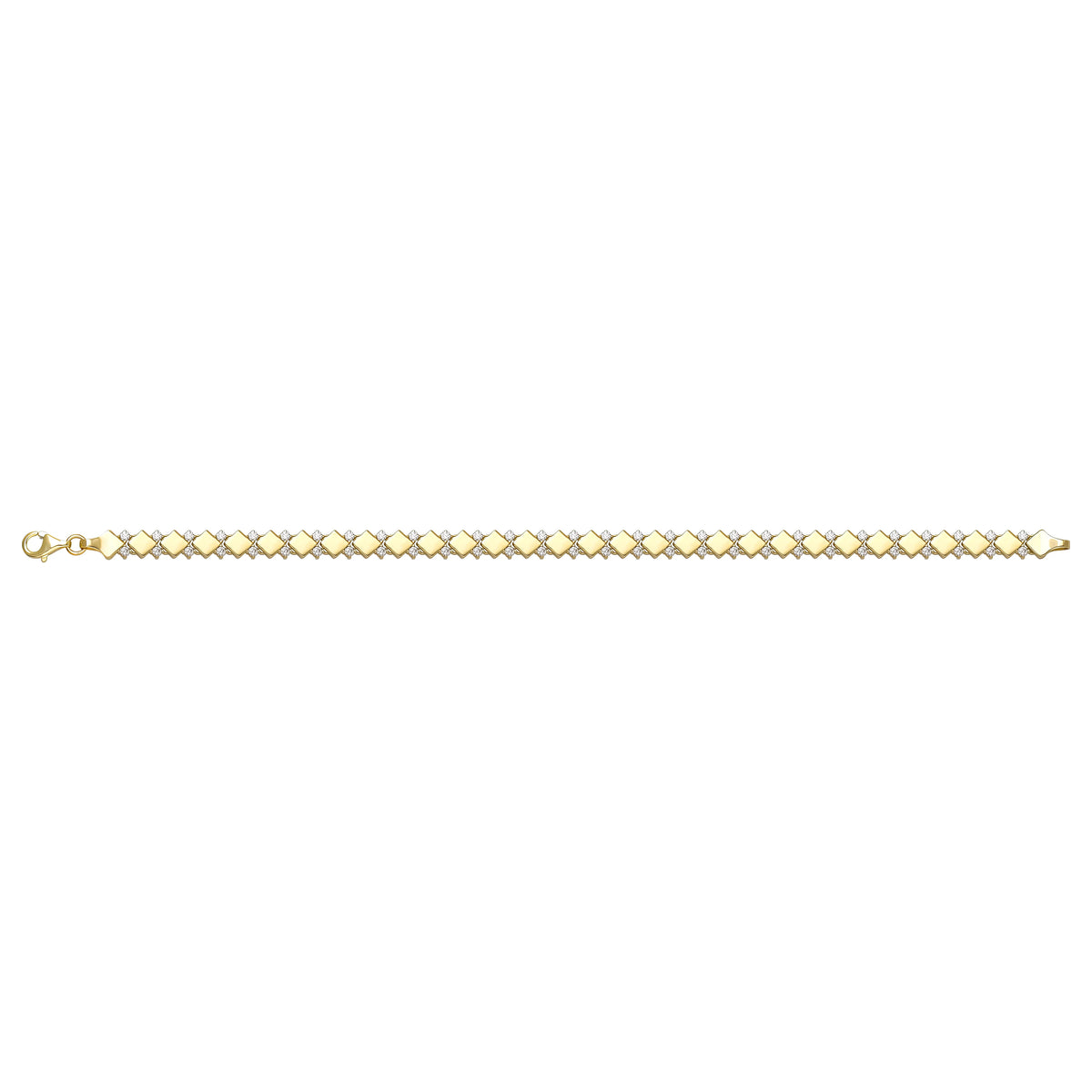 Solid gold fancy link bracelet, 8.95 g — shown square on a plain background.