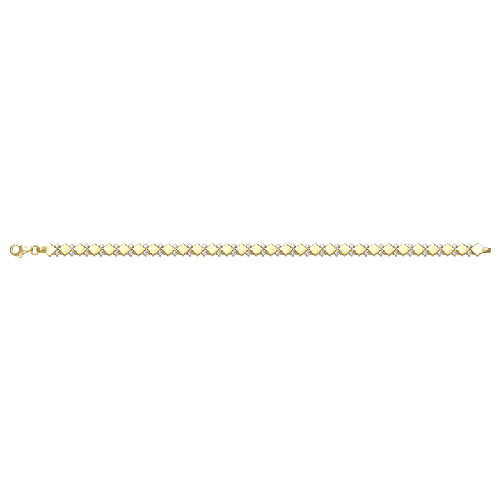 Solid gold fancy link bracelet, 8.95 g — shown square on a plain background.