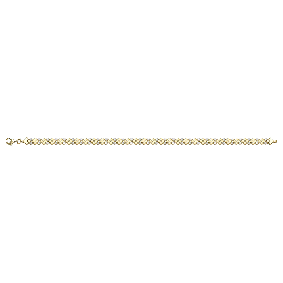 Solid gold fancy link bracelet, 8.70 g — shown square on a plain background.