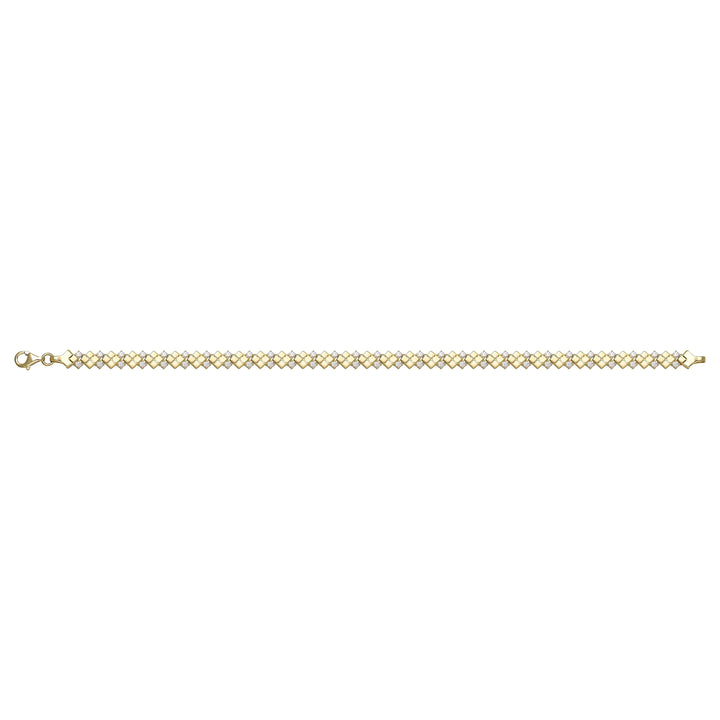 Solid gold fancy link bracelet, 8.70 g — shown square on a plain background.