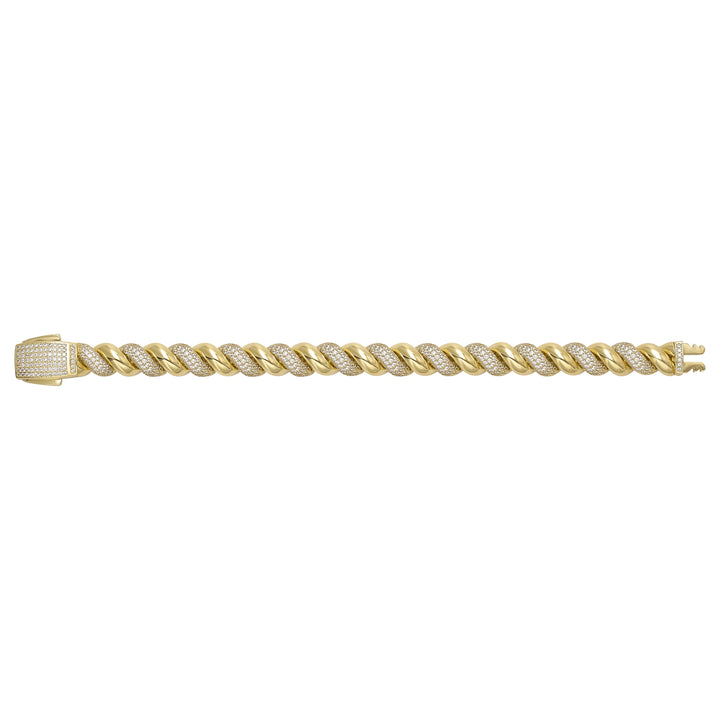 Solid gold curb bracelet, 31.10 g — shown square on a plain background.