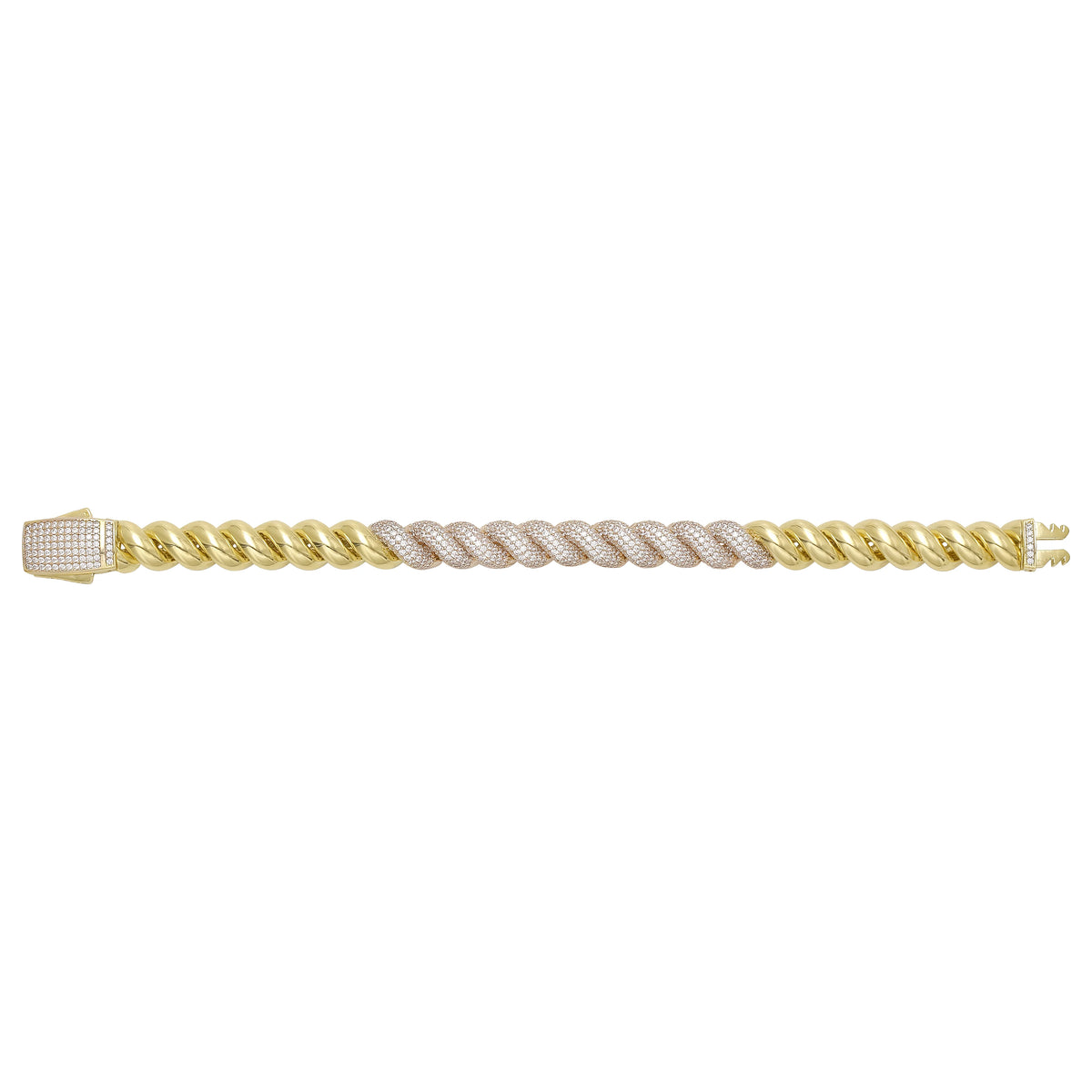 Solid gold curb bracelet, 31.50 g — shown square on a plain background.