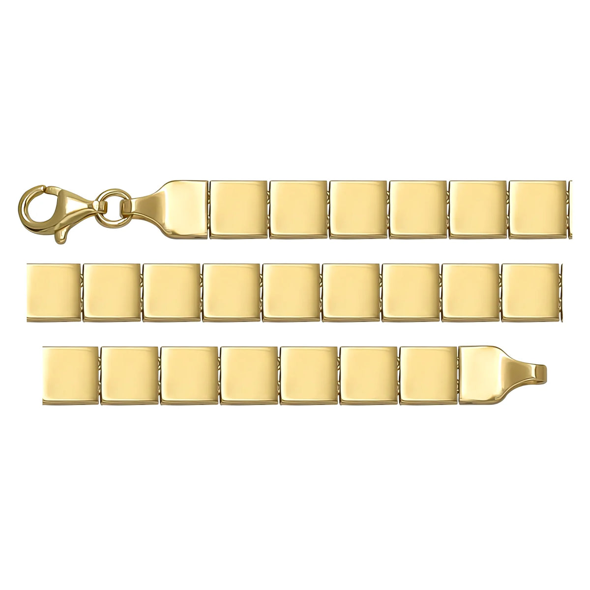 Solid gold id bracelet, 8.95 g — shown in three rows across the frame.