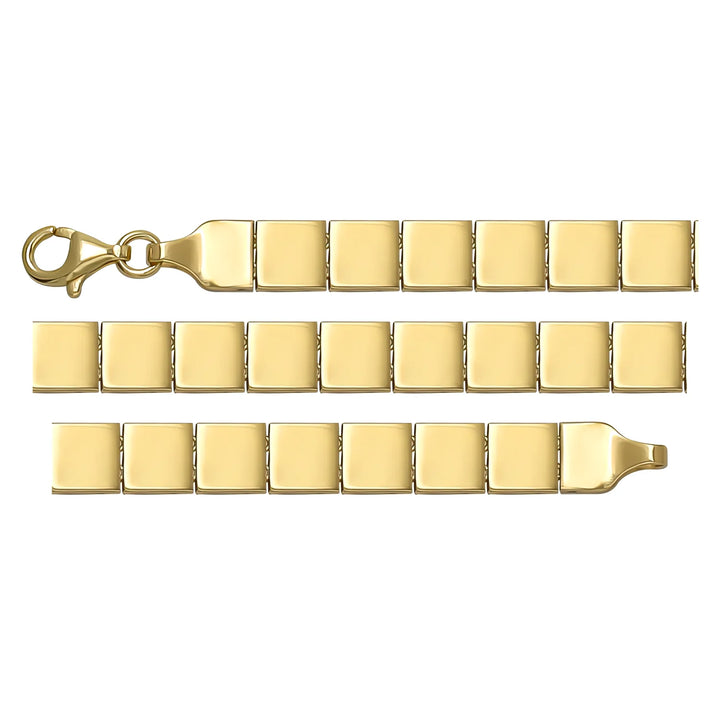 Solid gold id bracelet, 8.95 g — shown in three rows across the frame.