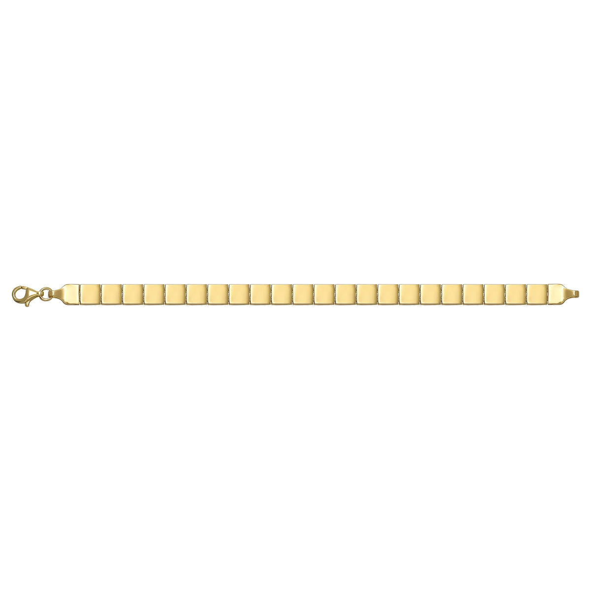 Solid gold id bracelet, 8.95 g — shown square on a plain background.