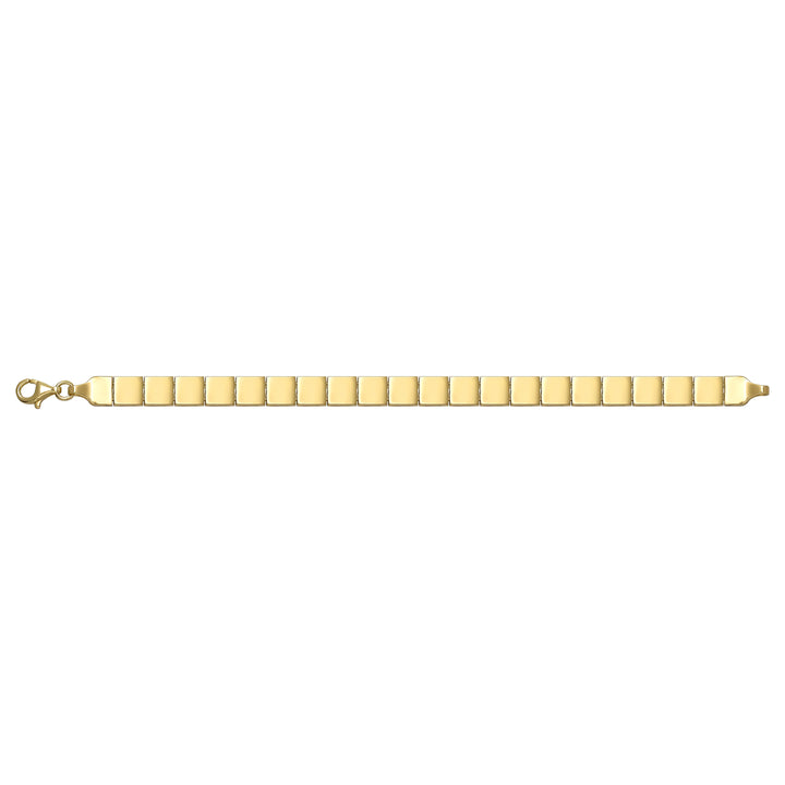Solid gold id bracelet, 9.00 g — shown square on a plain background.