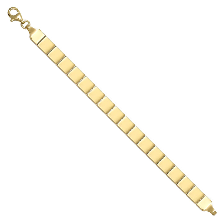 Solid gold id bracelet, 10.25 g — shown at an angle across the frame.
