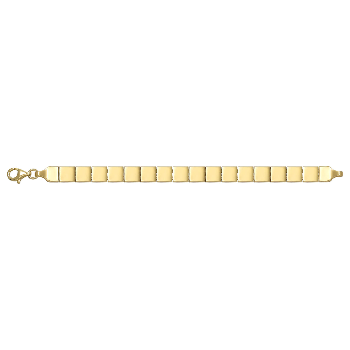 Solid gold id bracelet, 10.25 g — shown square on a plain background.