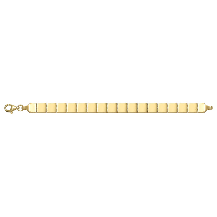 Solid gold id bracelet, 10.25 g — shown square on a plain background.