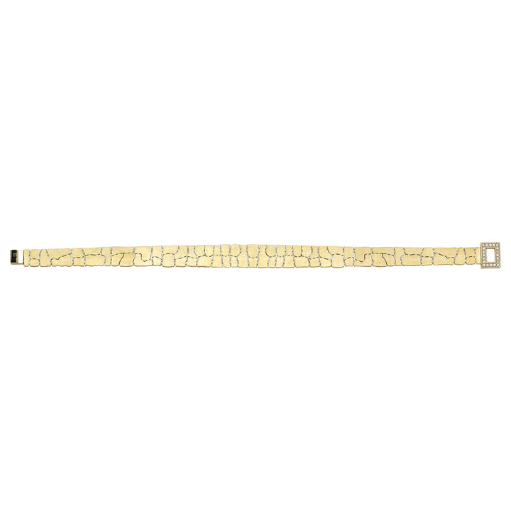 Solid gold fancy link bracelet, 12.50 g — shown square on a plain background.