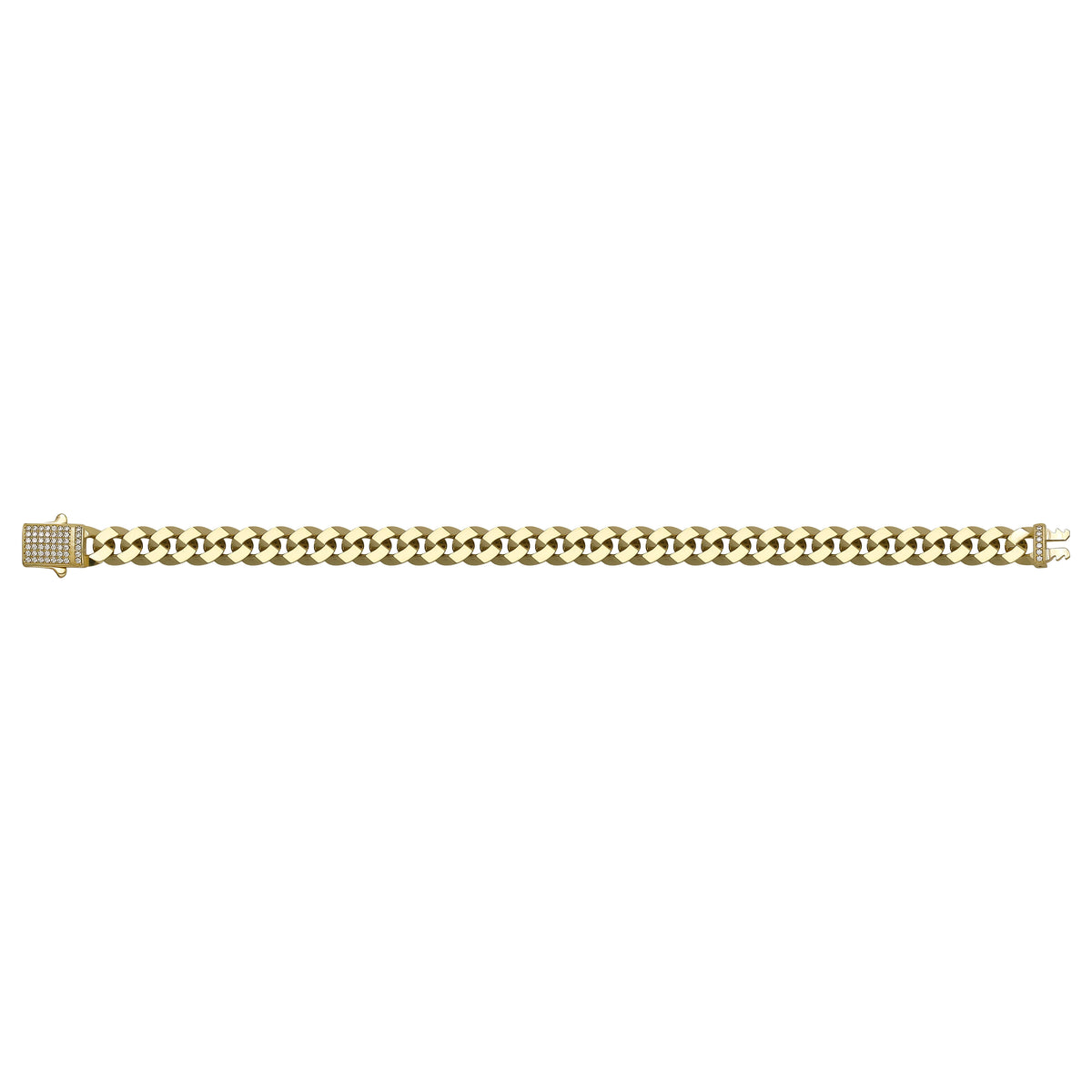 Solid gold curb bracelet, 13.50 g — shown square on a plain background.