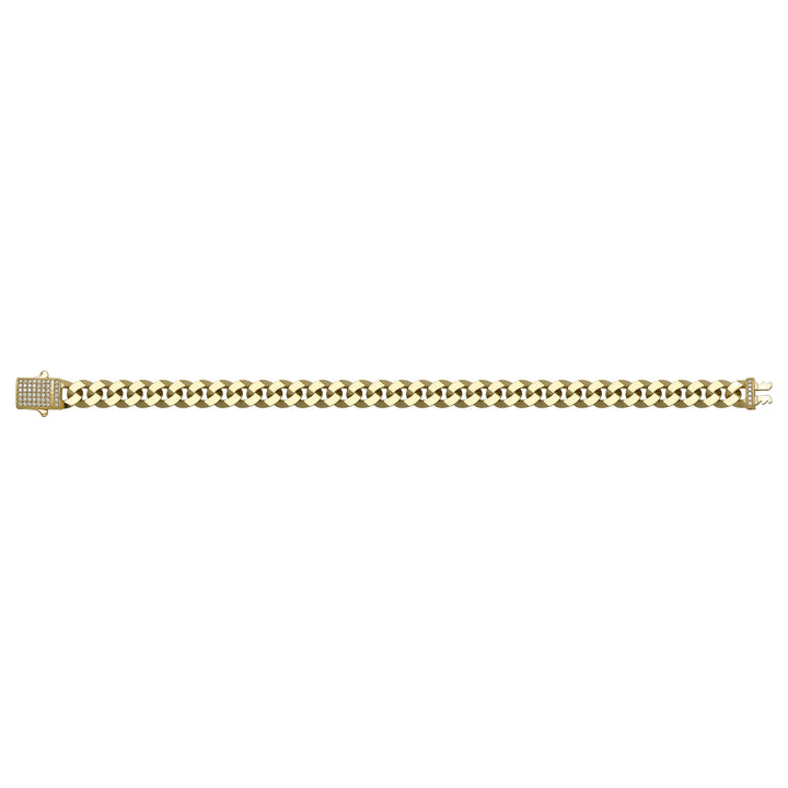 Solid gold curb bracelet, 13.50 g — shown square on a plain background.