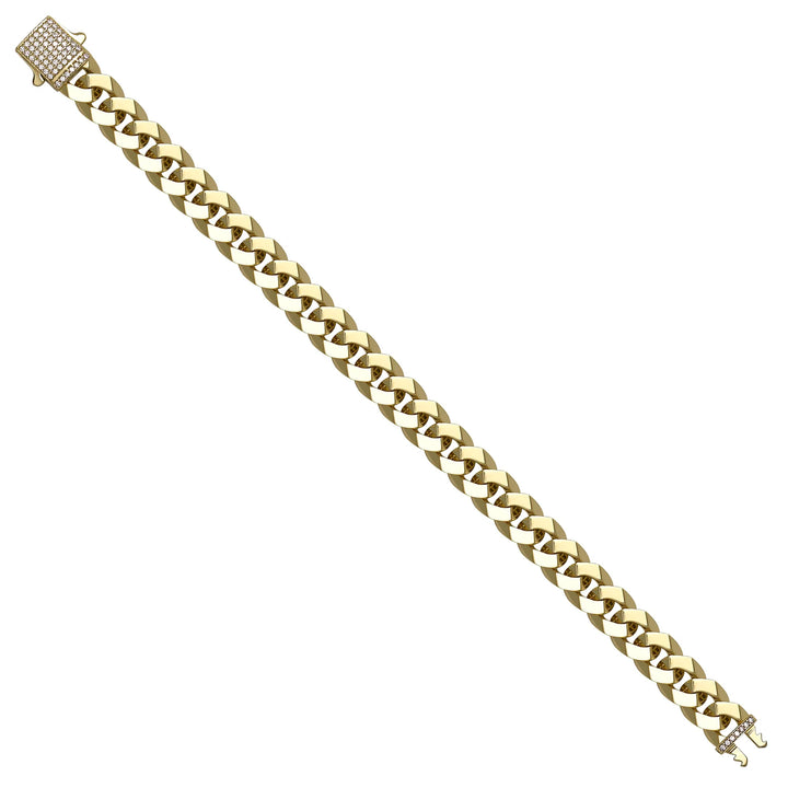 Solid gold curb bracelet, 17.80 g — shown at an angle across the frame.