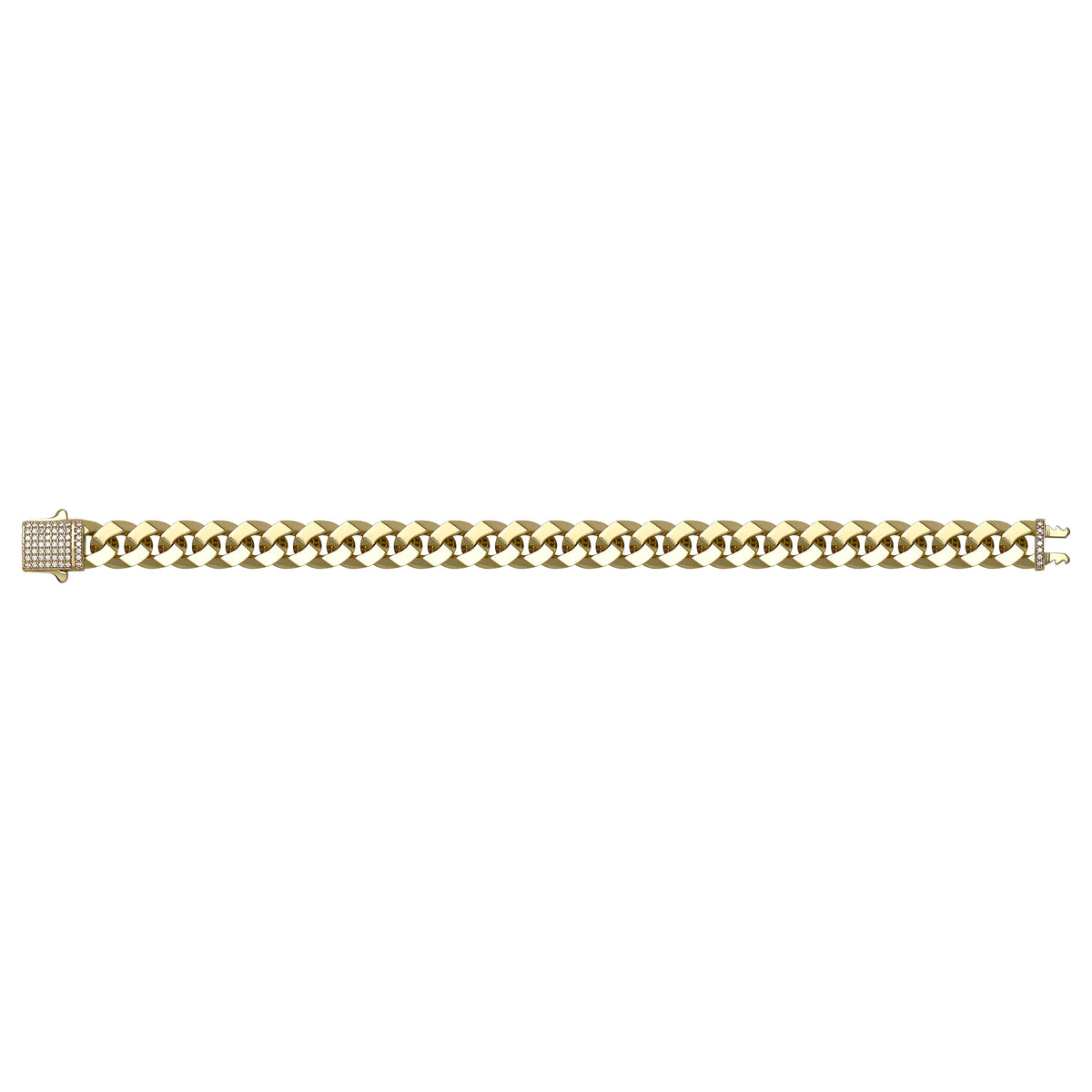 Solid gold curb bracelet, 17.80 g — shown square on a plain background.