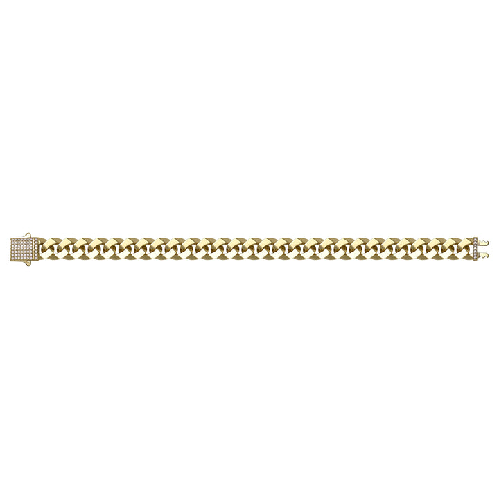 Solid gold curb bracelet, 17.80 g — shown square on a plain background.