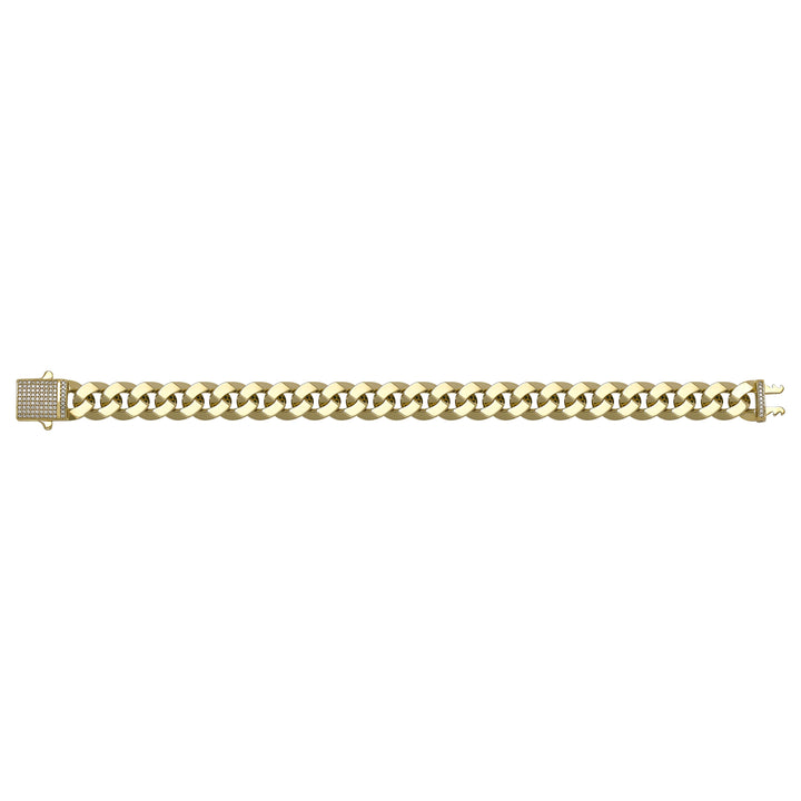 Solid gold curb bracelet, 19.25 g — shown square on a plain background.
