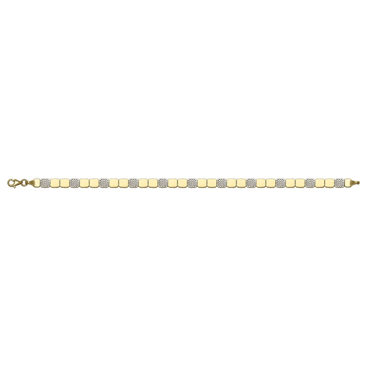 Solid gold id bracelet, 8.60 g — shown square on a plain background.
