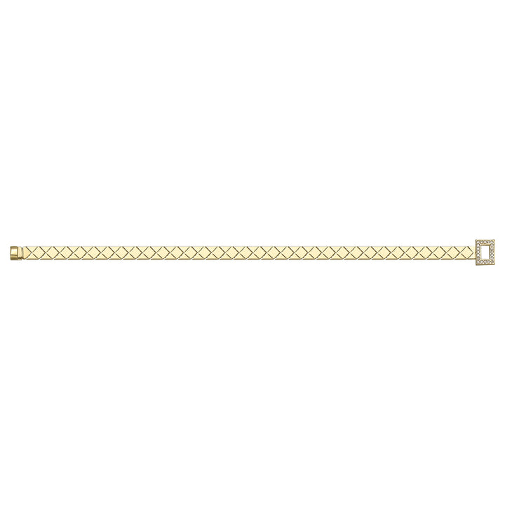 Solid gold braided bracelet, 8.75 g — shown square on a plain background.