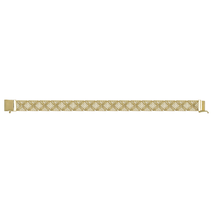 Solid gold braided bracelet, 18.20 g — shown square on a plain background.