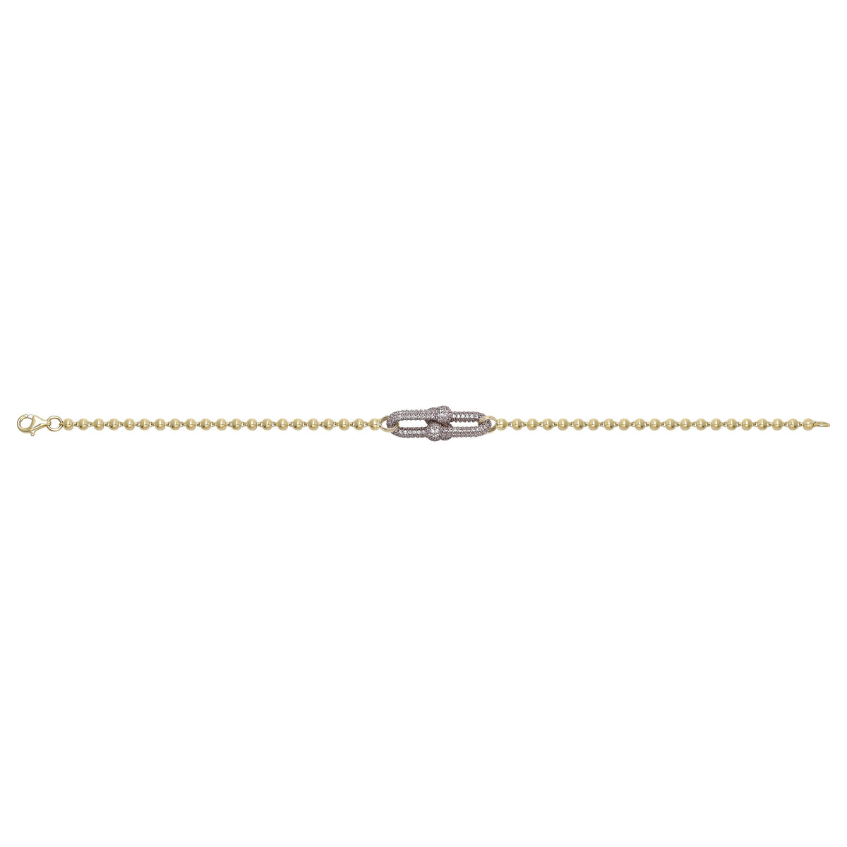 Solid gold fancy link bracelet, 6.79 g — shown square on a plain background.