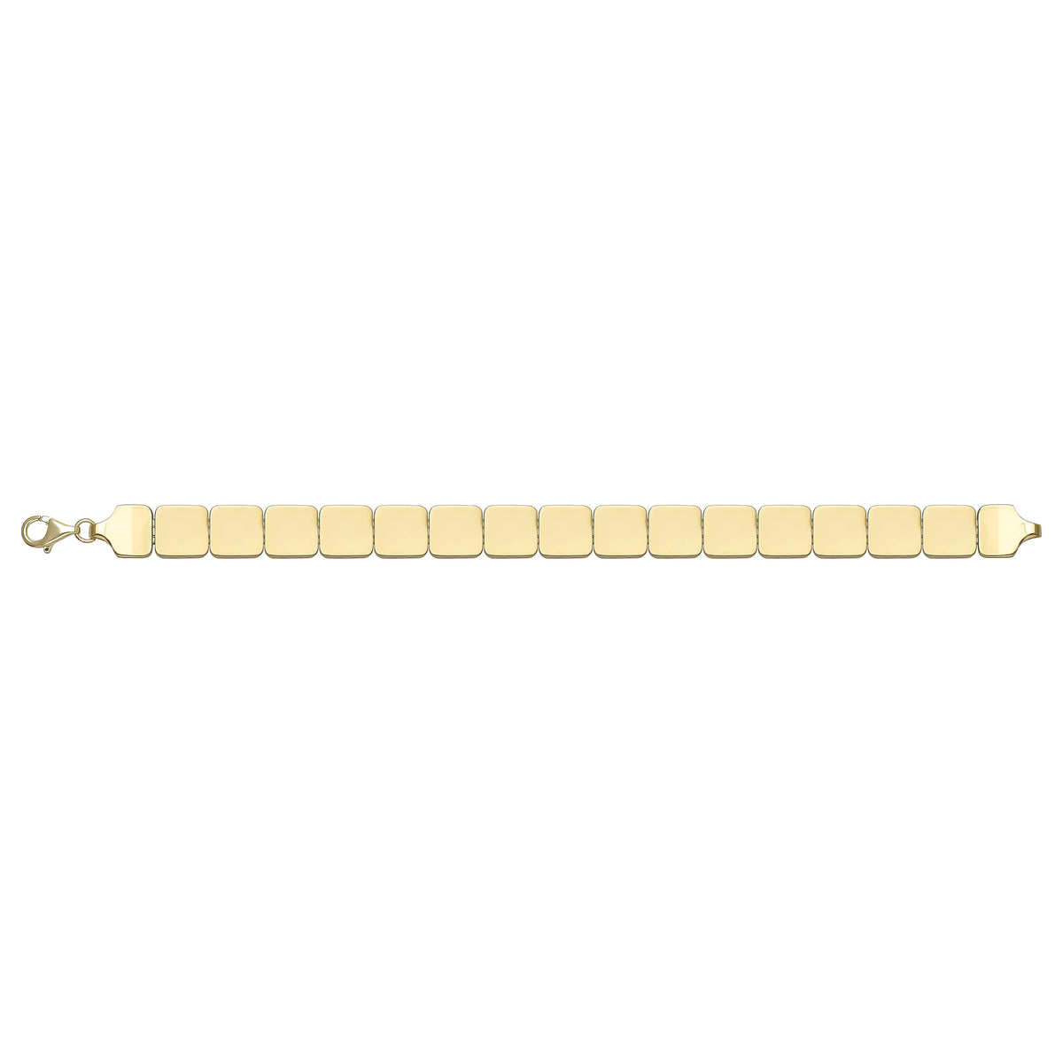 Solid gold id bracelet, 14.55 g — shown square on a plain background.