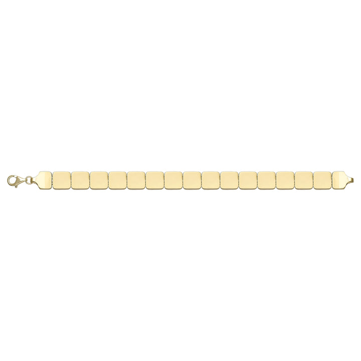 Solid gold id bracelet, 14.55 g — shown square on a plain background.