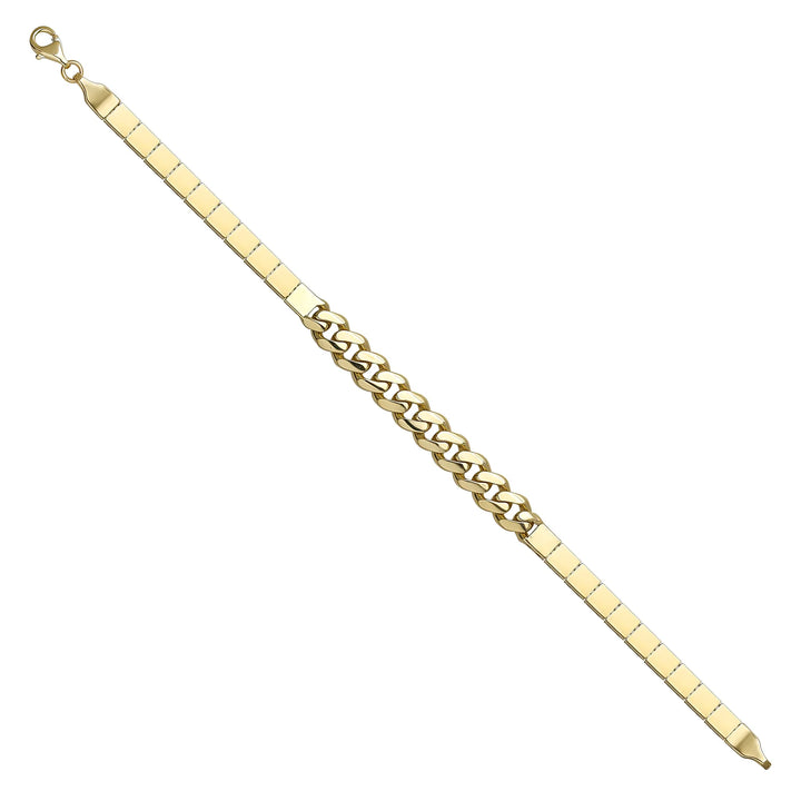 Solid gold curb bracelet, 7.45 g — shown at an angle across the frame.