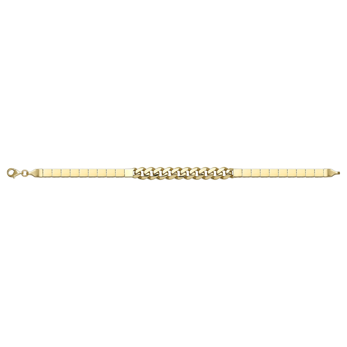 Solid gold curb bracelet, 7.45 g — shown square on a plain background.