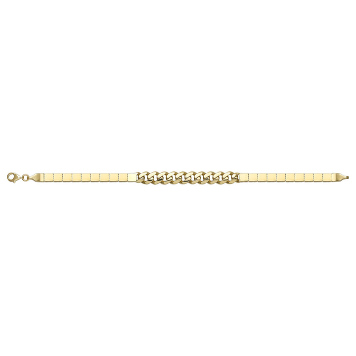 Solid gold curb bracelet, 7.45 g — shown square on a plain background.