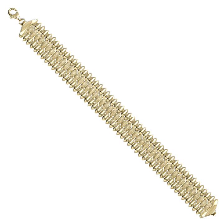 Solid gold bead bracelet, 19.29 g — shown at an angle across the frame.