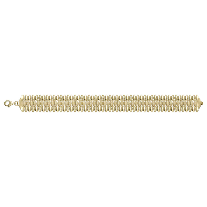 Solid gold bead bracelet, 19.29 g — shown square on a plain background.