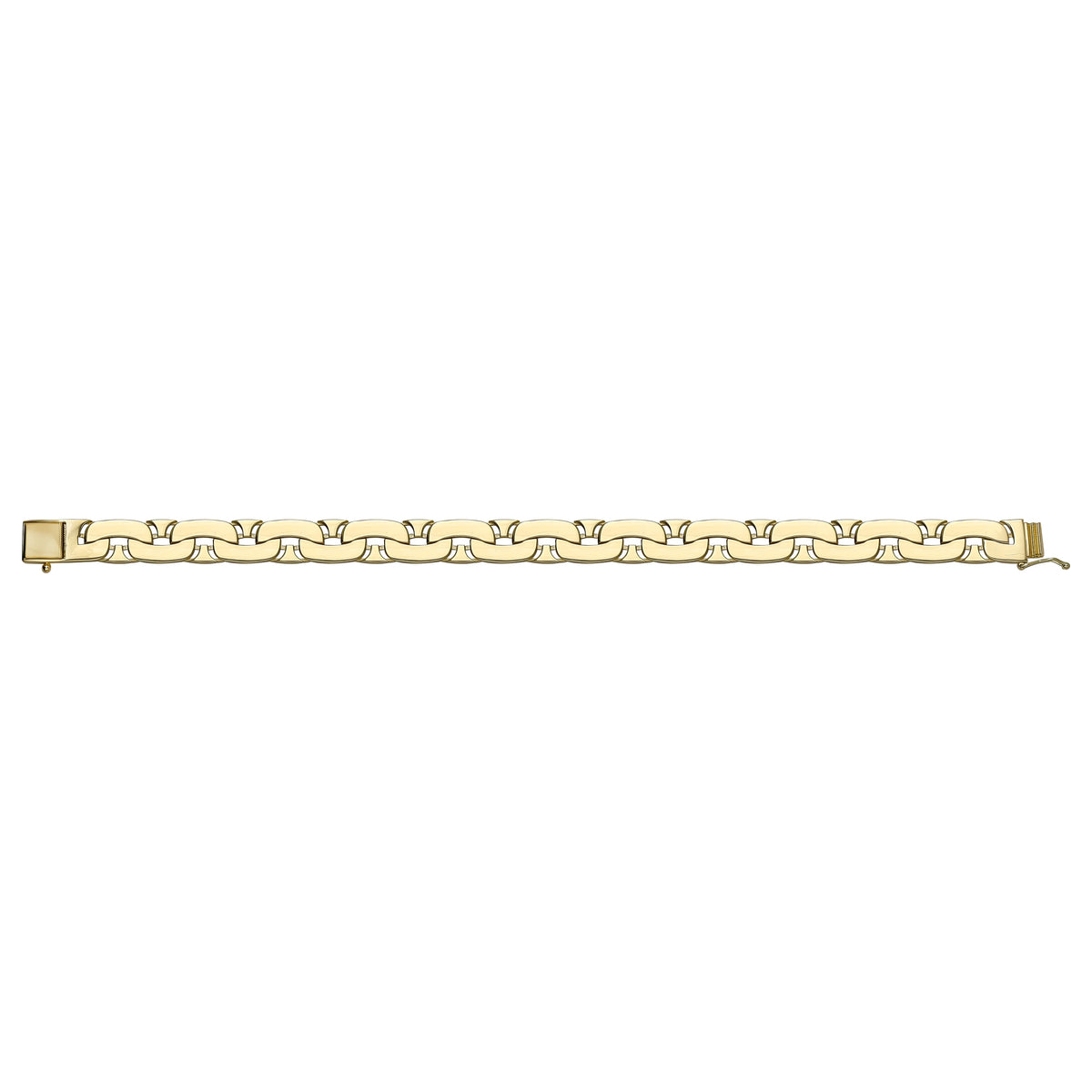 Solid gold mariner bracelet, 24.40 g — shown square on a plain background.