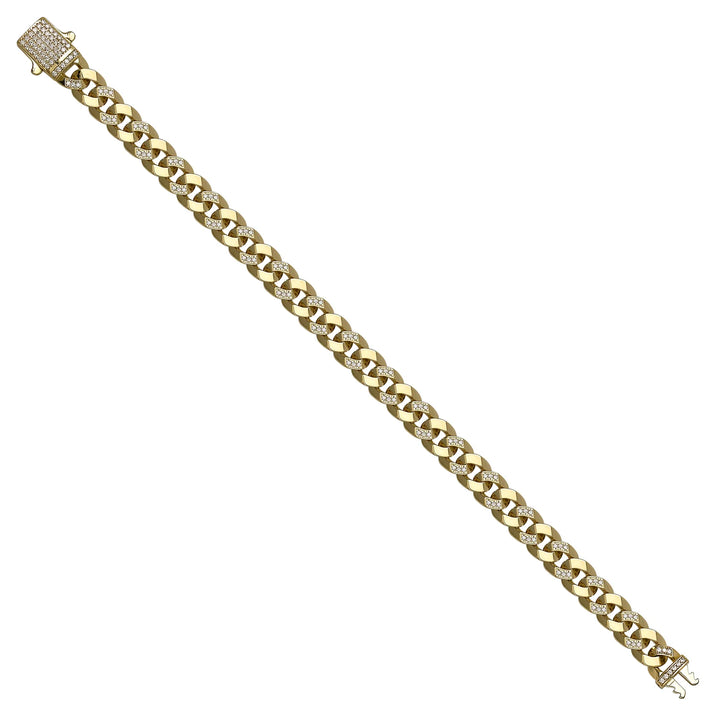 Solid gold curb bracelet, 13.65 g — shown at an angle across the frame.