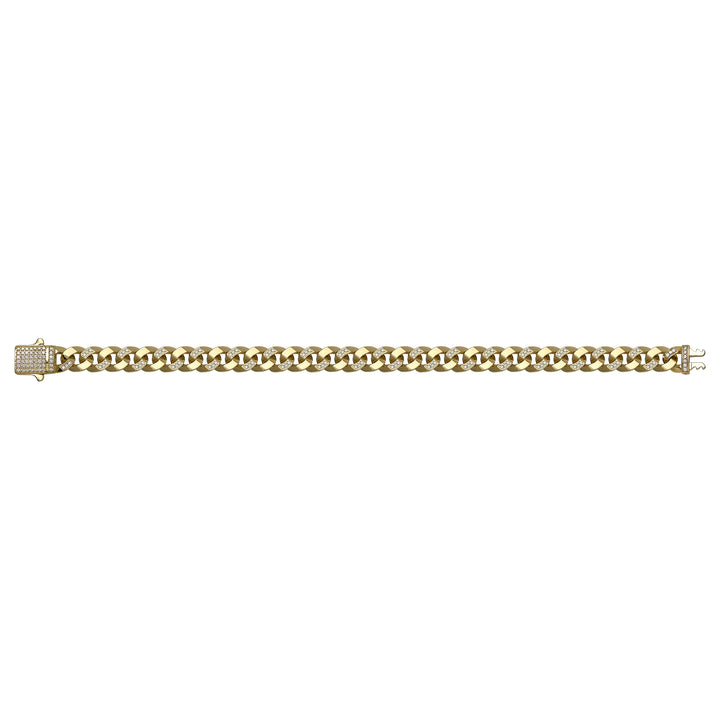 Solid gold curb bracelet, 13.65 g — shown square on a plain background.