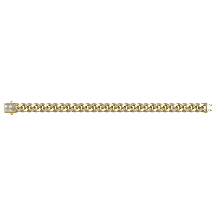 Solid gold curb bracelet, 17.39 g — shown square on a plain background.