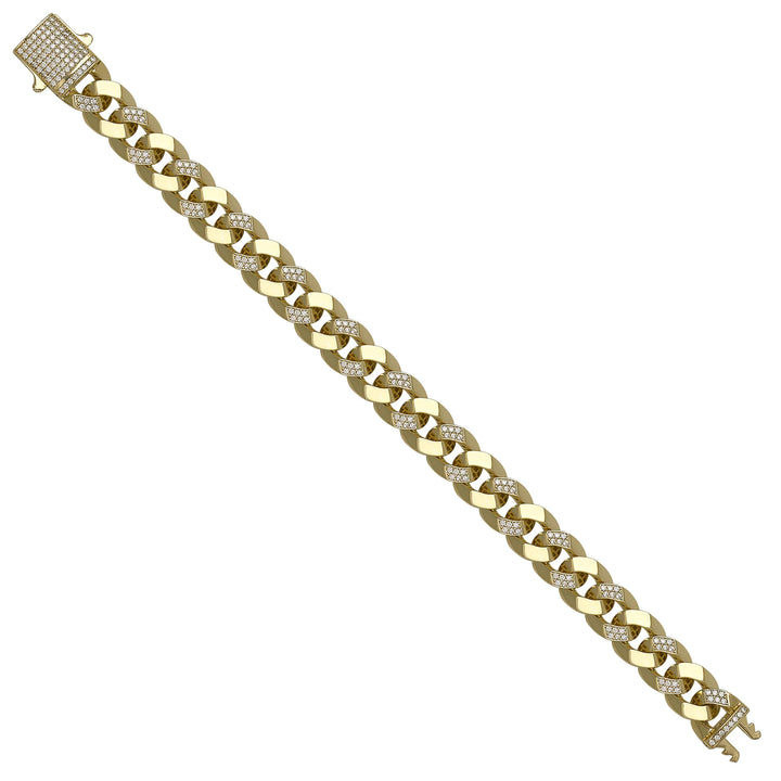 Solid gold curb bracelet, 21.19 g — shown at an angle across the frame.