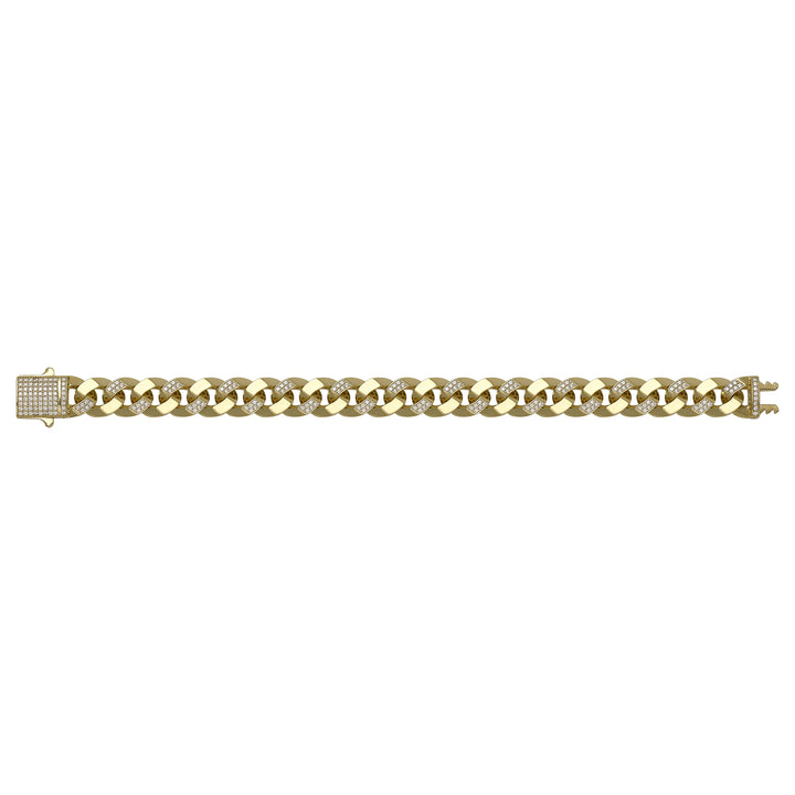 Solid gold curb bracelet, 21.19 g — shown square on a plain background.
