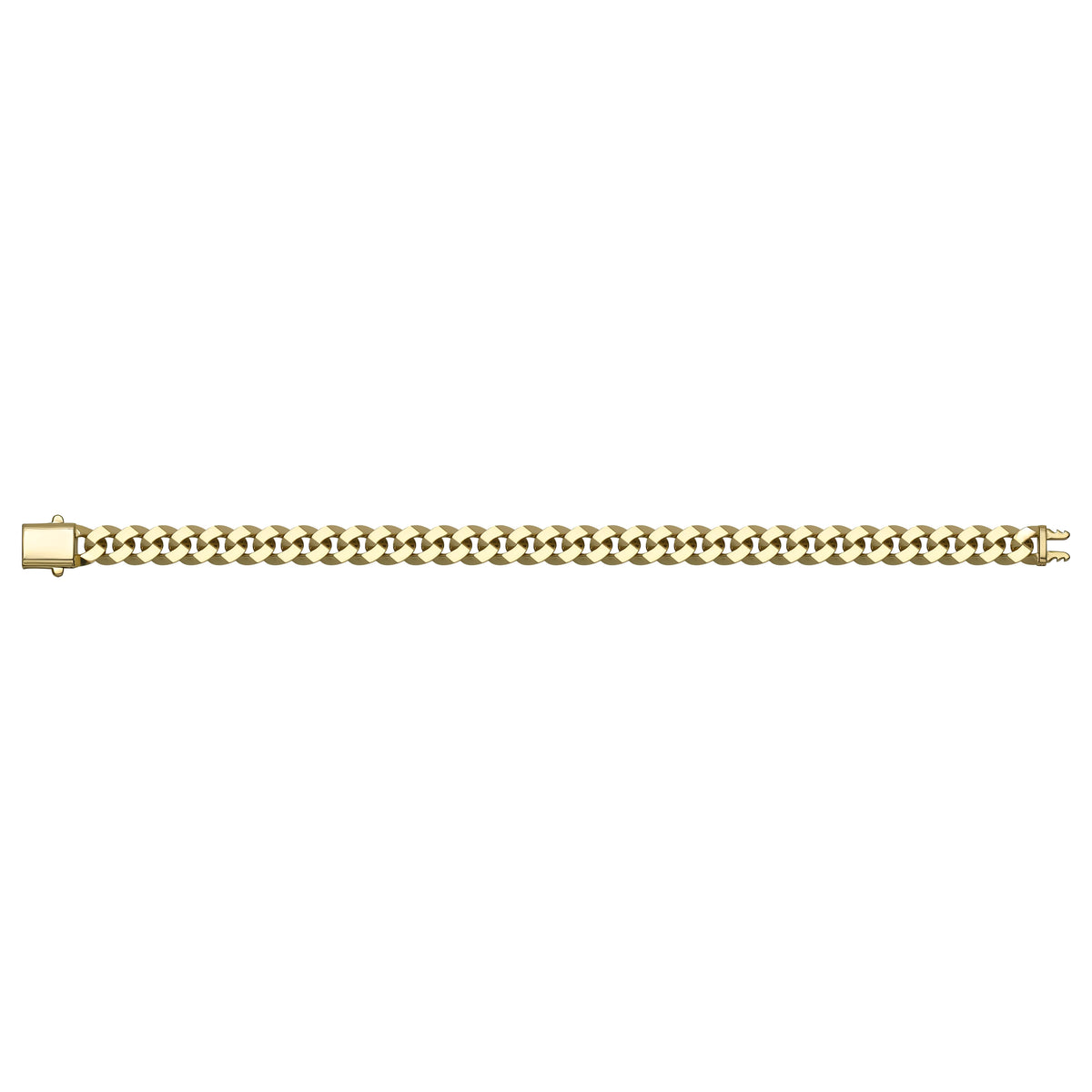 Solid gold curb bracelet, 11.65 g — shown square on a plain background.