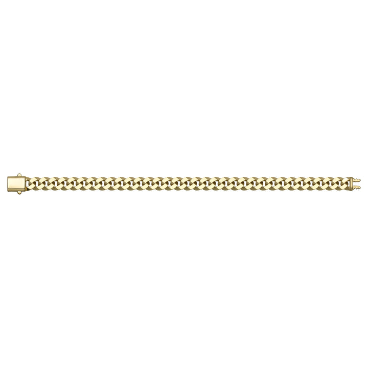 Solid gold curb bracelet, 11.65 g — shown square on a plain background.