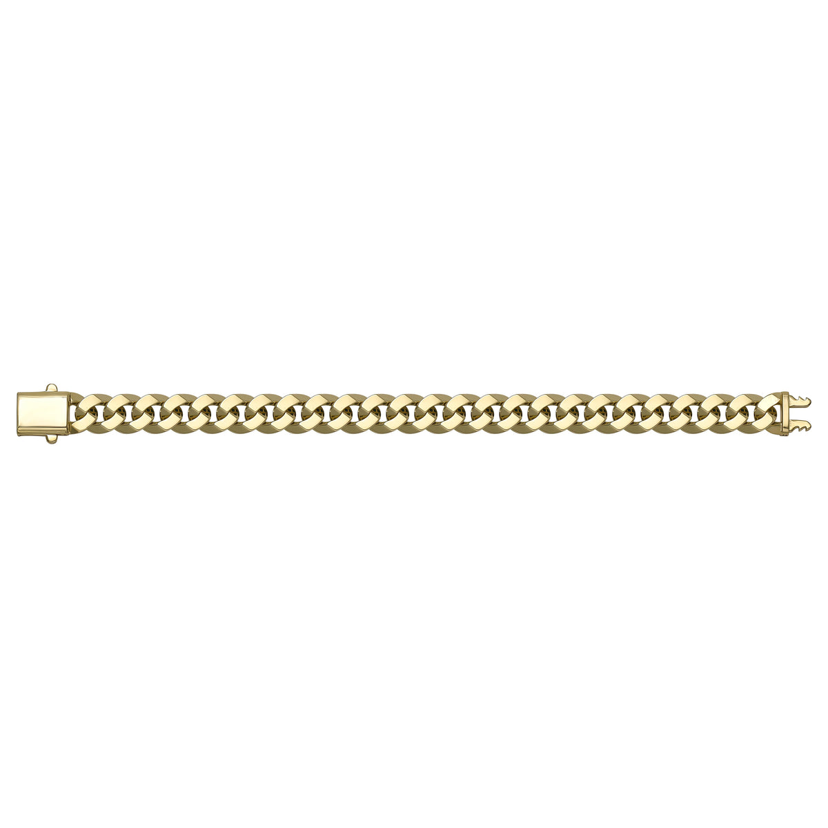 Solid gold curb bracelet, 15.85 g — shown square on a plain background.