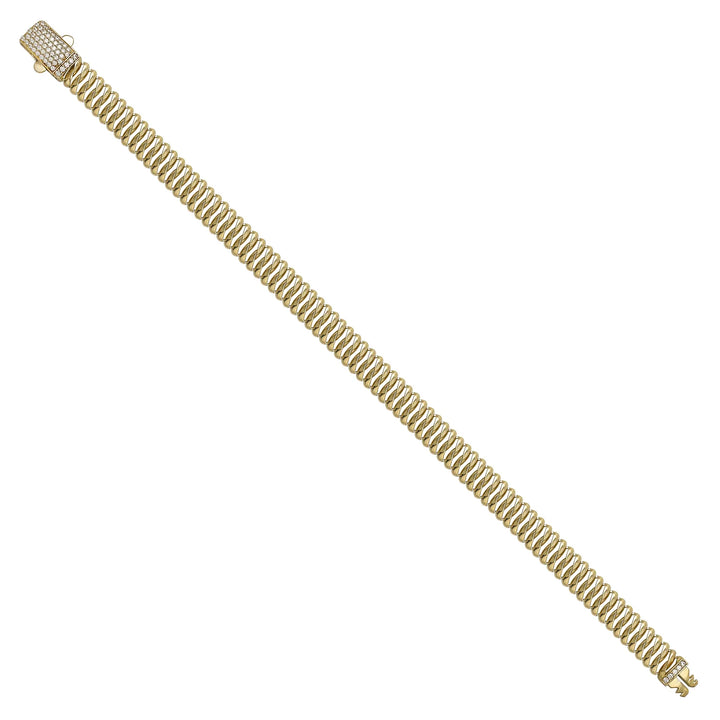 Solid gold braided bracelet, 12.05 g — shown at an angle across the frame.