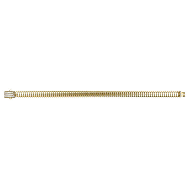 Solid gold braided bracelet, 12.05 g — shown square on a plain background.