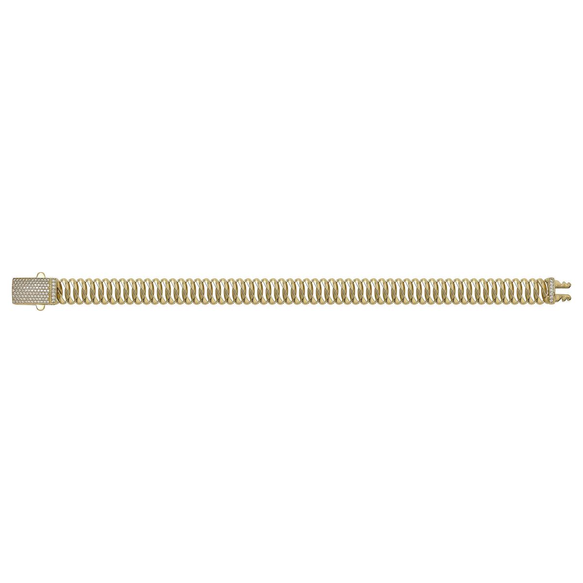 Solid gold braided bracelet, 24.52 g — shown square on a plain background.